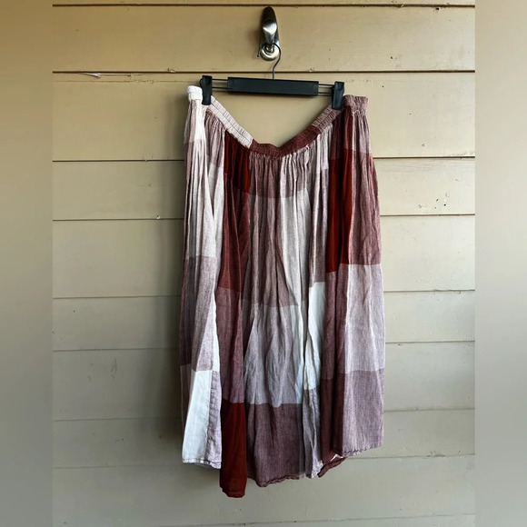 LOGO by Lori Goldstein Patchwork Maxi Skirt - Size 1X - Neutral - Picture 4 of 4